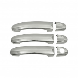 Set ornamente cromate manere portiere compatibile VW T5 2003-2015, pentru 3 manere - Img 1