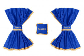Set perdele cabina camion, universal compatibil cu Scania, culoare albastru - Img 5