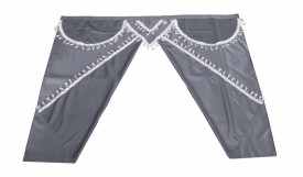 Set perdele Premium cabina camion, universal compatibil cu MAN, culoare gri