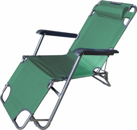Sezlong pliabil, dimensiuni 153X60X79CM, culoare verde