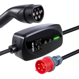 Statie incarcare mobila, Wallbox mobil, 22kW 32A, incarcator portabil EV tip 2, incarcator auto monofazat pentru vehicule electrice cu cablu de incarcare de 6 m, priza CEE, ecran LCD, statie de incarcare EV reglabila, cutie de control IP66 - Img 11