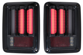 Stopuri Full LED compatibil cu JEEP Wrangler JK 2007-2018 LEDBar Fumuriu - Img 2