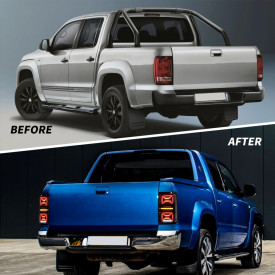 Stopuri LED compatibil cu VW Amarok 2010-2020 Semnal Secvential Dinamic Fumuriu - Img 5