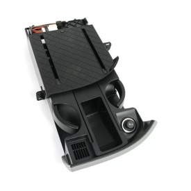 Suport pahare dublu pentru VW T5 Multivan, Caravelle 2003-2014, culoare gri, OE VW