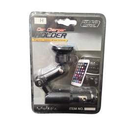 Suport telefon, incarcator adaptor auto bricheta 12-24V cu unghi reglabil cu 1 iesire USB 2A rotatie 360 grade negru - Img 3
