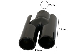Tobe Ornamente compatibil cu sistemul de evacuare BMW BMW E60 E90 E92 E93 F10 F30 M3 M5 M6 ACS Look Negru Lucios - Img 7