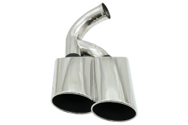 Tobe Ornamente Sistem de Evacuare compatibil cu Porsche Cayenne I Facelift SUV 9PA1 V6 2007-2010 Crom - Img 8