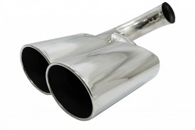 Tobe Ornamente Sistem de Evacuare compatibil cu Porsche Cayenne I Facelift SUV 9PA1 V6 2007-2010 Crom - Img 3