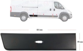 Bandou protectie lateral compatibil Citroen Jumper 2006-2023, partea dreapta lateral spate - Img 2