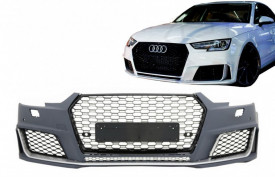 Bara Fata cu grile de bara compatibil cu AUDI A4 B9 8W (2016-2018) Quattro RS4 Design - Img 8