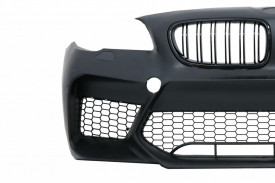 Bara Fata Echipata cu Grile Centrale compatibila cu BMW Seria 5 F10 F11 (2011-2017) M5 G30 Design Fara PDC - Img 2