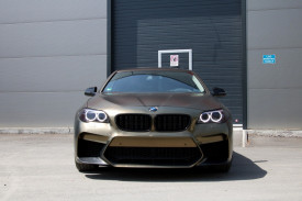 Bara Fata Echipata cu Grile Centrale compatibila cu BMW Seria 5 F10 F11 (2011-2017) M5 G30 Design Fara PDC - Img 8