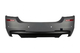 Bara Spate compatibil cu BMW Seria 5 F10 2011-2017 M-Technik Design, evacuare dubla, difuzor negru, cu gauri pentru senzorii de parcare