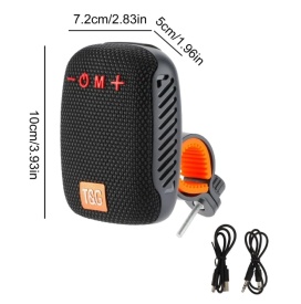 BoxA Bluetooth portabilA cu radio, slot pentru card de memorie, USB AUX si suport pentru bicicleta, motocicleta, negru - Img 6