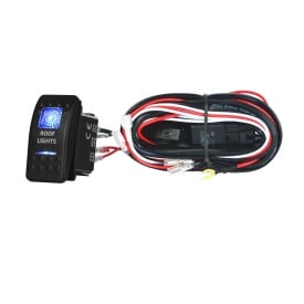 Cablaj cu buton auto incastrabil, cu LED, 12V, Pentru LED Bar sau proiector auto - Img 1