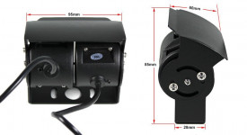 Camera marsarier dubla, reglabila 12V - 24V pentru Camioane, Autocare, Bus-uri - Img 3