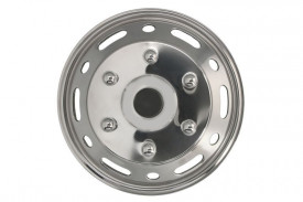 Capac roată față, material: oțel inoxidabil, diametrul jantei: 16 inchi, convex
