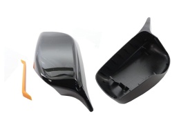 Capace oglinda compatibile cu BMW seria 5 E60 2004-2007, Negru lucios M-Design, cu clipsuri, inlocuiesc capacele originale - Img 2