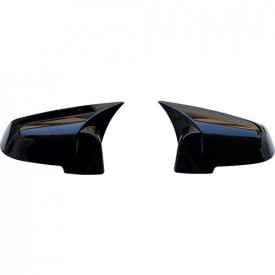 Capace oglinda compatibile cu BMW seria 5 F10 2010-2013 Negru lucios Batman Style - Img 1