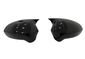 Capace oglinda compatibile cu SEAT LEON II FL 2009-2012 Negru lucios Batman Style - Img 1