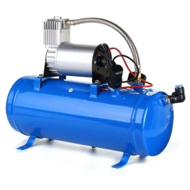 Compresor Aer, 12V, 150psi, 6 L Capacitate Rezervor, 8 bar Presiune Maxima, Pentru Umflat Rotile, Lucrul cu Unelte Pneumatice etc - Img 2