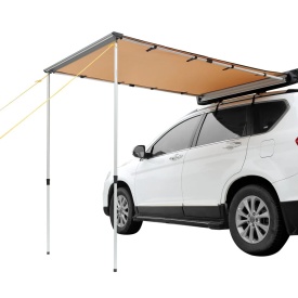 Copertina laterala auto mare de 2 x 2,4 m, retractabila, impermeabila, UV50+ cu geanta de depozitare, inaltime reglabila, potrivita pentru camion, SUV, autoutilitare, rulote - Img 7