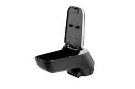 Cotiera Armster 2 piele ecologica, negru cu gri, cu suport SMART FORTWO 2014->, +cablu 12V, fara Cool Mediapaket - Img 3