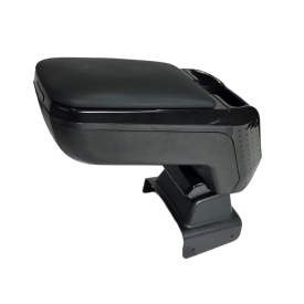 Cotiera auto neagra cu buzunar compatibila Skoda Fabia II 2007-2014, piele ecologica