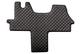 Covorase auto, mochete auto piele ecologica compatibile Fiat Ducato 2006-2024, culoare negru cusatura rosie