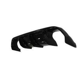 Difuzor bara spate compatibil BMW Seria 3 F30 2011-2018, M3 Design dubla evacuare, negru lucios - Img 2
