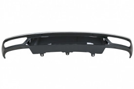 Difuzor Bara Spate compatibil cu AUDI A6 C7 4G FL 2010-2014 Ornamente Evacuare Design Negru Lucios - Img 6