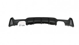 Difuzor Bara Spate Cu Evacuare Dubla compatibil cu BMW Seria 4 F32 F33 F36 2013-2019 Negru Lucios - Img 4