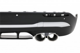 Difuzor Bara Spate cu Ornamente Evacuare Crom compatibil cu Mercedes GLA SUV H247 Sport Line 2020-> Aero 45S Design - Img 3