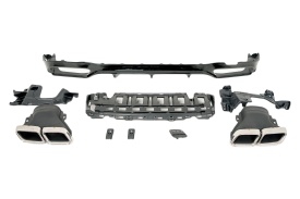 Difuzor Bara Spate cu Ornamente Toba Crom compatibil cu Mercedes E-Class W213 Sport Line 2016-2019 E63 Design - Img 8