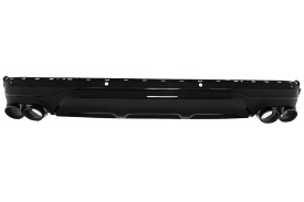 Difuzor Bara Spate Evacuare Dubla compatibil cu Audi Q7 SUV 4M Facelift 2020-> Negru