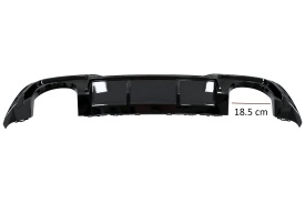 Difuzor Bara Spate Negru Lucios compatibil cu Audi A3 8V Facelift 2016-2019 Hatchback Sportback RS3 Design doar pentru bara S-Line - Img 6