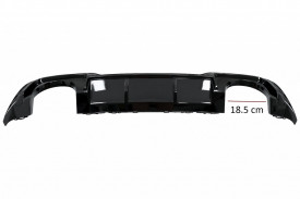 Difuzor Bara Spate Negru Lucios compatibil cu Audi A3 8V Facelift 2016-2019 Hatchback Sportback RS3 Design doar pentru bara S-Line - Img 3