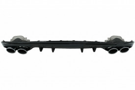 Difuzor cu ornamente evacuare compatibil cu Mercedes C-Class W205 S205 2014-2020 C43 Design pentru bara Sport Line - Img 3