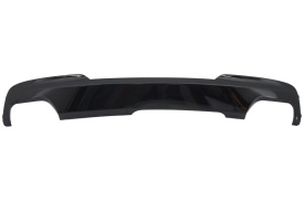 Difuzor de aer cu evacuare dubla negru lucios compatibil cu BMW F10 F11 Seria 5 2011-2017 M-Technik 550i Design