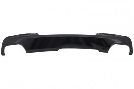 Difuzor de aer cu evacuare dubla negru lucios compatibil cu BMW F10 F11 Seria 5 2011-2017 M-Technik 550i Design - Img 2