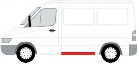 Element reparatie perete lateral stanga MERCEDES SPRINTER W901 1996-2006 (partea inferioara, inaltime 20cm) - Img 2