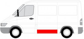 Element reparatie perete lateral stanga MERCEDES SPRINTER W901 1996-2006 (partea inferioara, inaltime 30cm) - Img 2