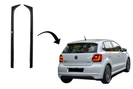 Eleron Luneta Prelungiri Laterale compatibil VW Polo 6R MK5 2009-2018 GTI Design Negru Lucios