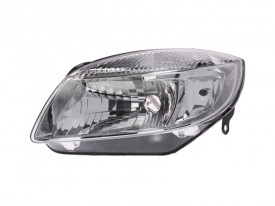 Far Stanga H4, electric, cu motor compatibil SKODA FABIA II 2007-2014