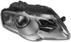 Far Stanga H7/H7, electric, cu motor, interior cromat compatibil VW PASSAT B6 2005-2010