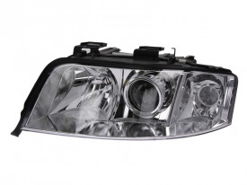 Far Stanga H7/H7, electric, fara motoras, culoare cromat compatibil AUDI A6 C5, ALLROAD C5 1997-2005