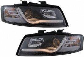 Faruri compatibil cu Audi A4 8E (10.2000-10.2004) Lumini de Zi LED DRL Negru - Img 3