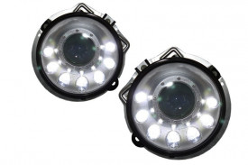 Faruri LED DRL compatibil cu Mercedes G-Class W463 (1989-2012) Bi-Xenon Design Negru - Img 2