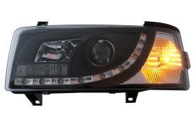 Faruri LED DRL compatibil cu VW Transporter T4 (1990-2003) Negru - Img 8