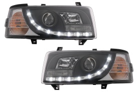 Faruri LED DRL compatibil cu VW Transporter T4 (1990-2003) Negru - Img 1